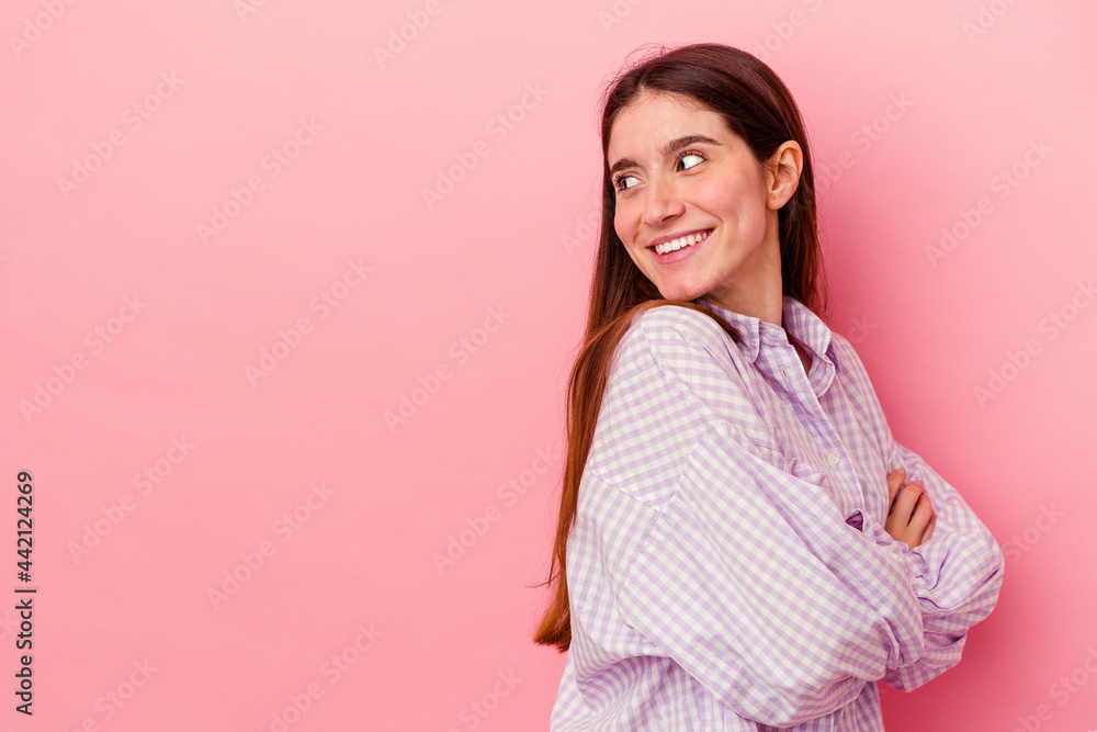 smiling confident with crossed arms. smiling confident with crossed arms.