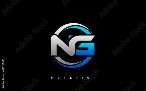 NG Letter Initial Logo Design Template Vector Illustration