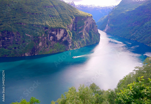 A boat in the Geirangerfjord