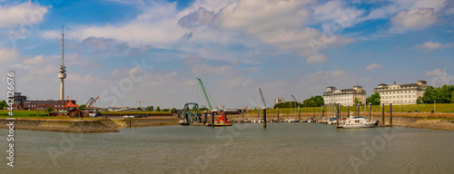 Skyline of the city of Wilhelmshaven in Lower Saxony