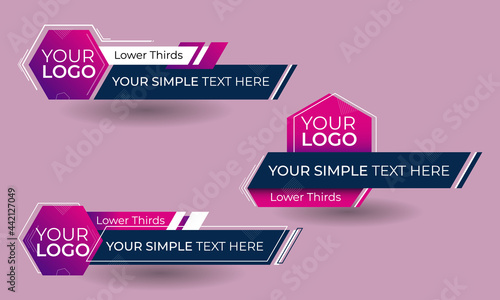 Lower thirds design template Vector illustration