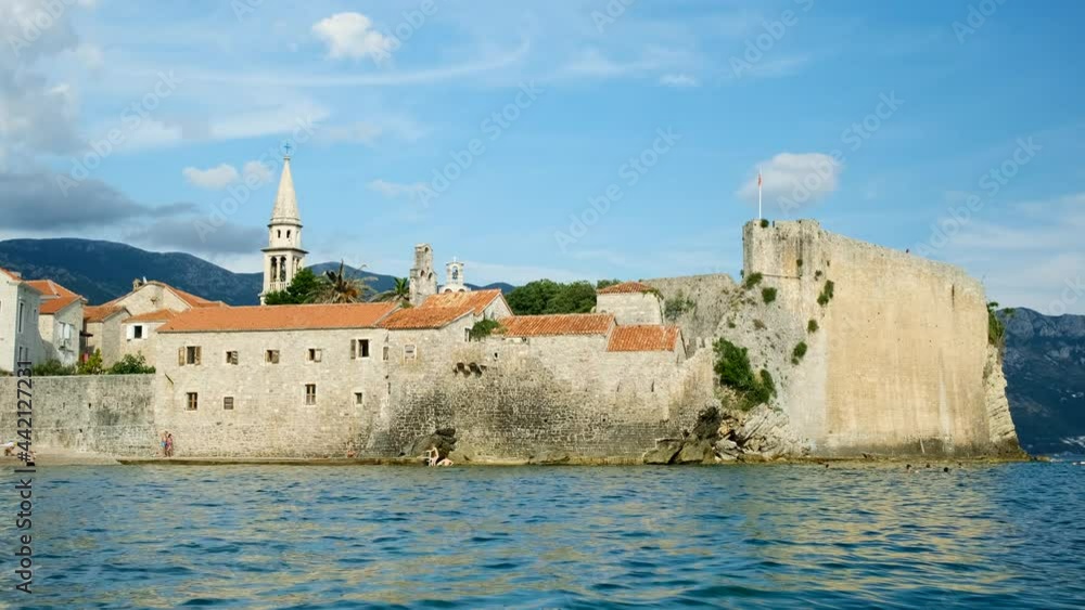 View on Old Town, Budva, Adriatic Sea, Montenegro, Europe View on Old Town, Budva, Adriatic Sea, Montenegro, Europe