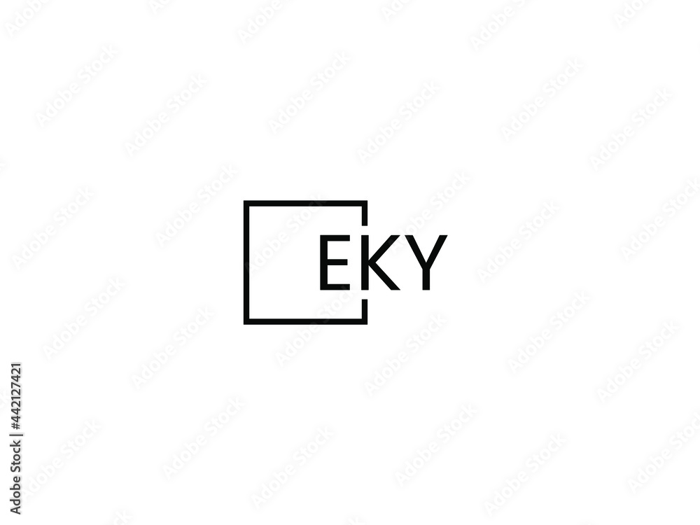 Obraz premium EKY Letter Initial Logo Design Vector Illustration