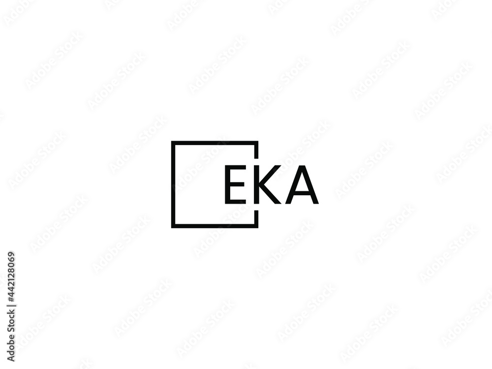 EKA Letter Initial Logo Design Vector Illustration EKA Letter Initial Logo Design Vector Illustration