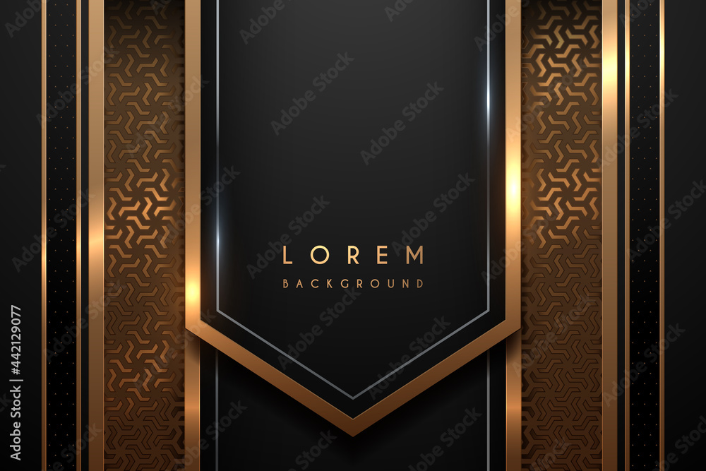 Fototapeta premium Abstract black and gold luxury background