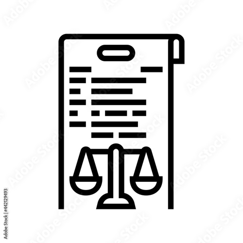 due diligence line icon vector. due diligence sign. isolated contour symbol black illustration