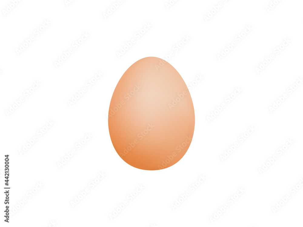 Realistic chicken egg isolated on white background. Whole chicken egg. Vector illustration Realistic chicken egg isolated on white background. Whole chicken egg. Vector illustration