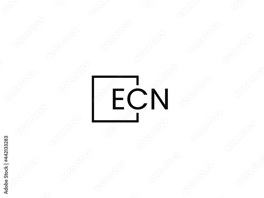 Obraz premium ECN Letter Initial Logo Design Vector Illustration