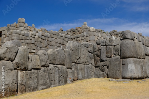 Peru Cusco - Stone wall section of Sacsayhuaman - Saqsaywaman