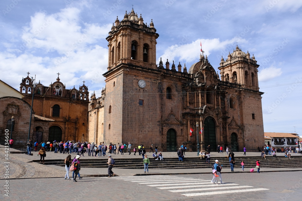 Peru Cusco - Plaza De Armas view to Catedral del Cuzco - Cusco Cathedral