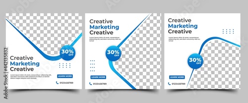 Business marketing square banner template. Usable for social media post, banners, and websites.