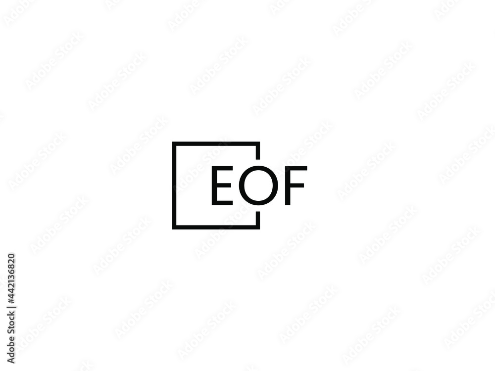 EOF Letter Initial Logo Design Vector Illustration EOF Letter Initial Logo Design Vector Illustration