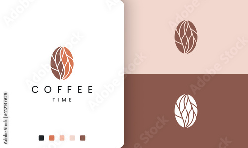 abstract coffee logo in modern and unique shape