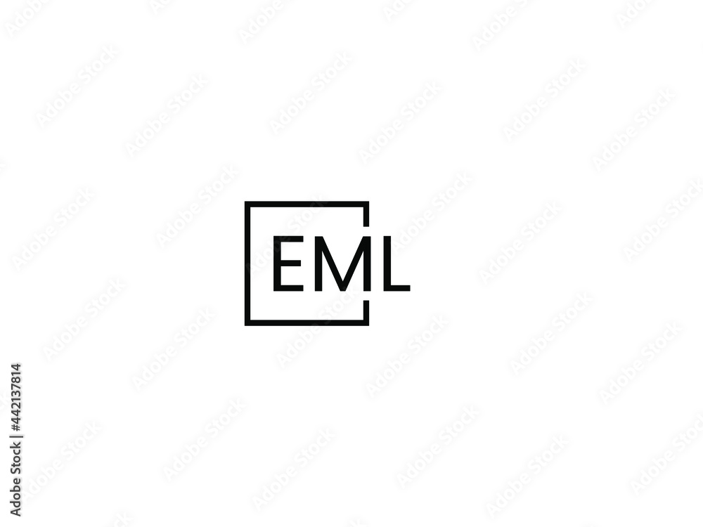 EML Letter Initial Logo Design Vector Illustration EML Letter Initial Logo Design Vector Illustration