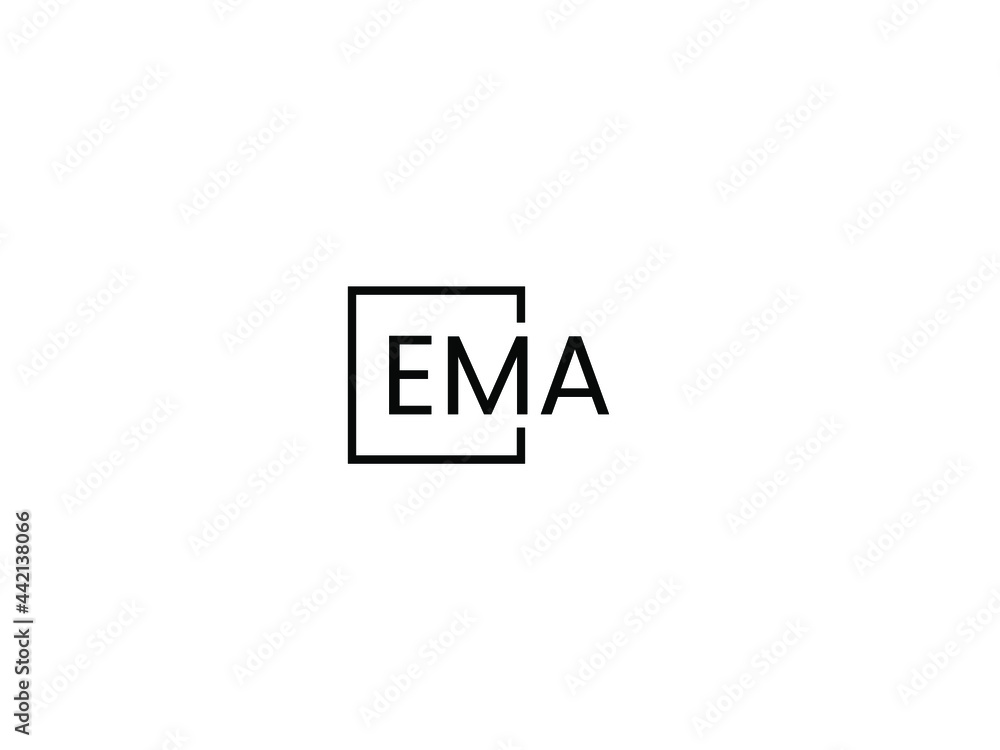 EMA Letter Initial Logo Design Vector Illustration EMA Letter Initial Logo Design Vector Illustration