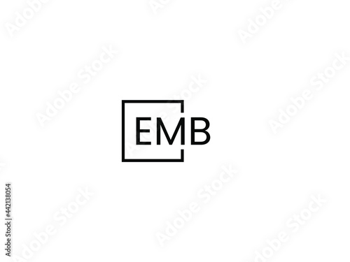 EMB Letter Initial Logo Design Vector Illustration