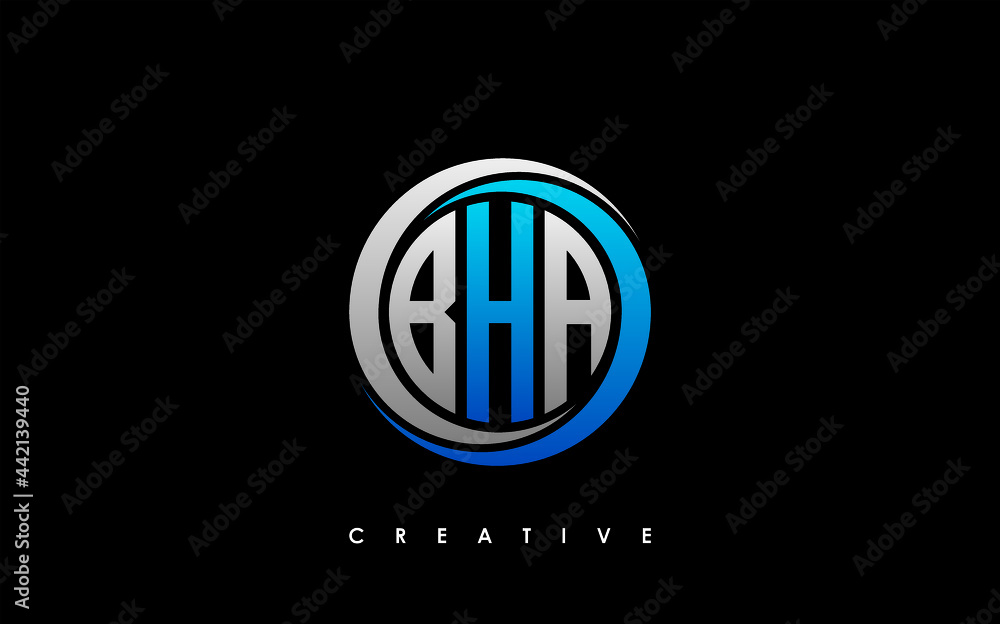 BHA Letter Initial Logo Design Template Vector Illustration BHA Letter Initial Logo Design Template Vector Illustration