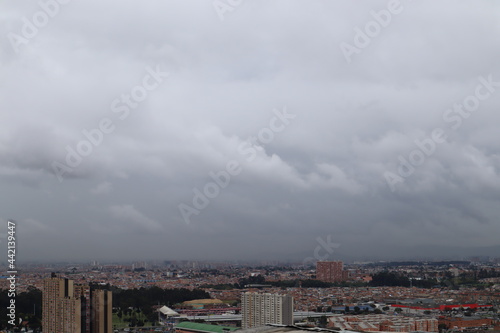 clouds over city