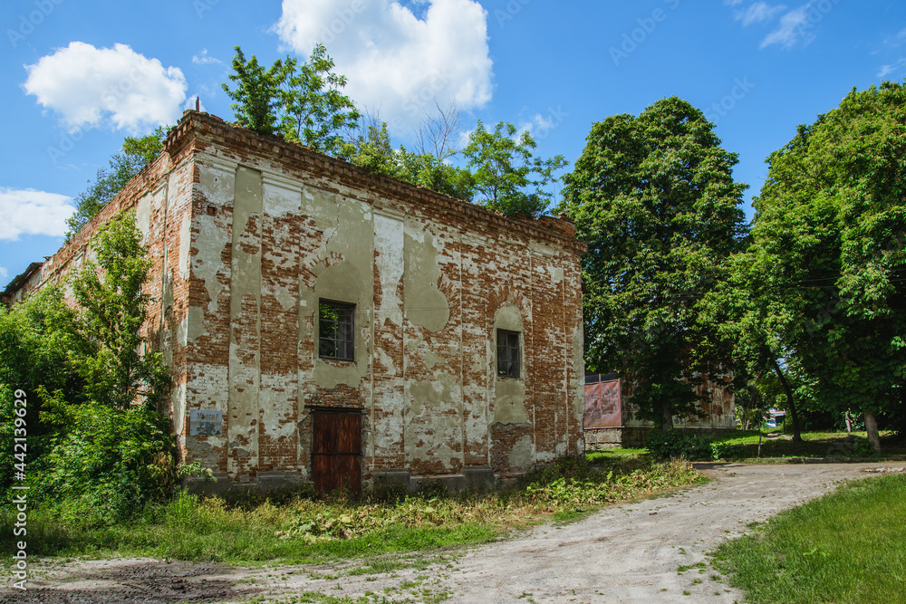 Olesko, Ukraine - June, 2021: Olesko Synagogue Ruins 