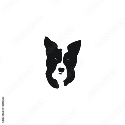 Abstract dog Face Silhouette Logo Animal Vector Graphic Design Element or Template Ideas © Eko