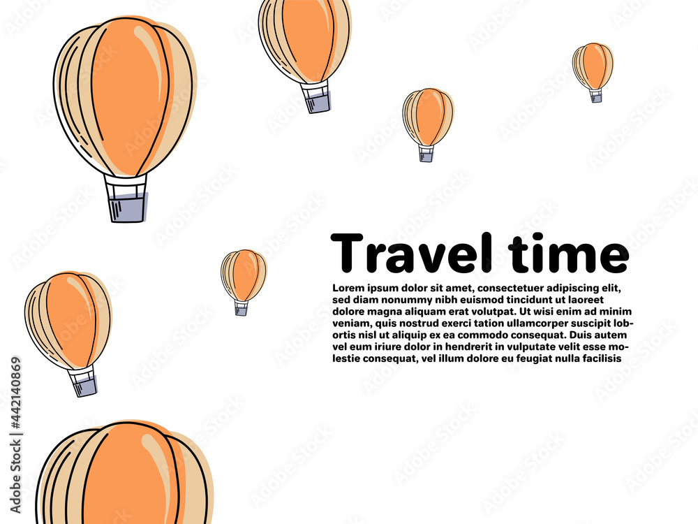 Time to travel banner with special offer on business trip