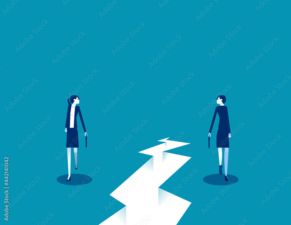 Business individual walk direction. Walk forward and come back Business individual walk direction. Walk forward and come back