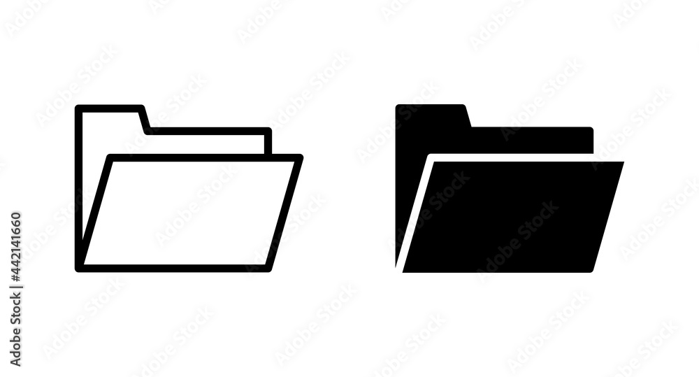 Folder icon vector for web, computer and mobile app Folder icon vector for web, computer and mobile app