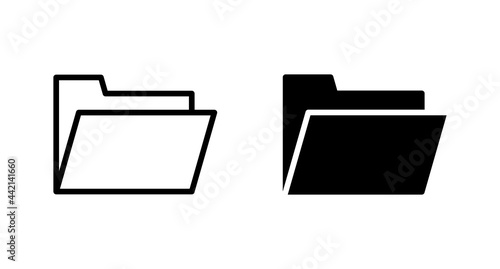Folder icon vector for web, computer and mobile app
