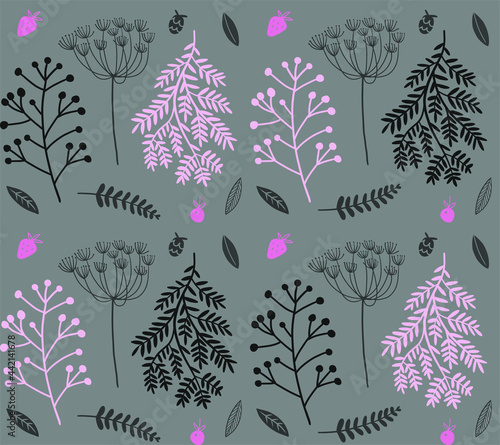 seamless floral botanical pattern
