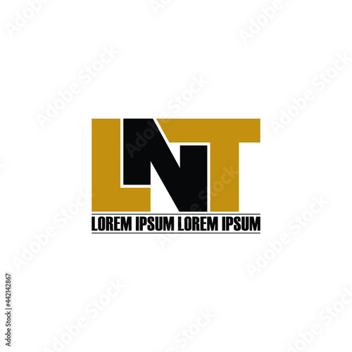 LNT letter monogram logo design vector photo