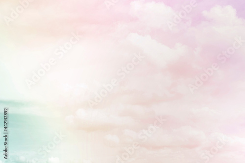 Sky and clouds in pastel tones