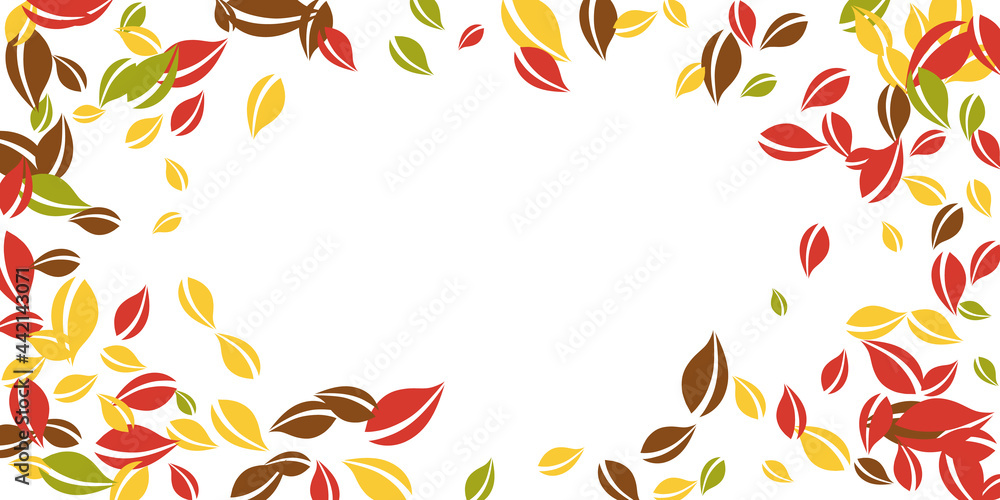 Falling autumn leaves. Red, yellow, green, brown c Falling autumn leaves. Red, yellow, green, brown c