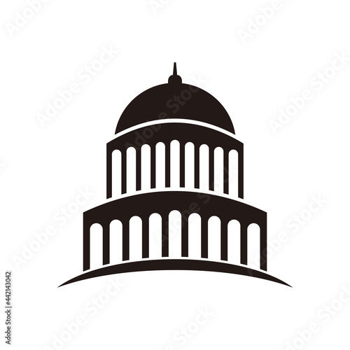 Capitol building usa icon design