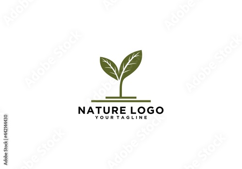 logo for natural products in white background