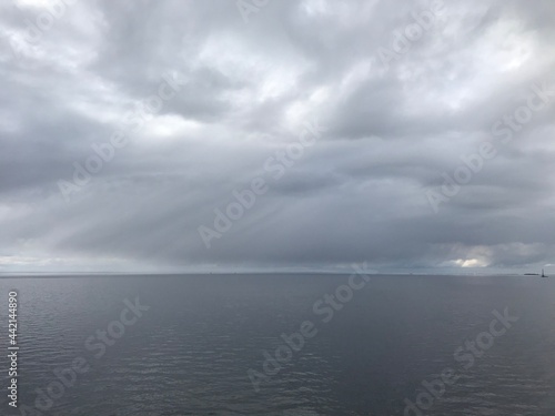 storm clouds over the sea