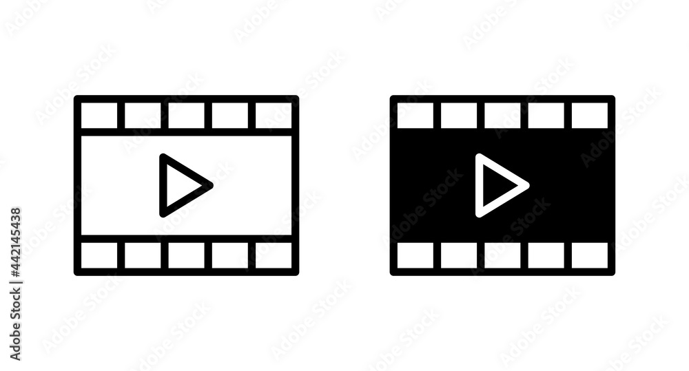 Video icon vector for web, computer and mobile app Video icon vector for web, computer and mobile app