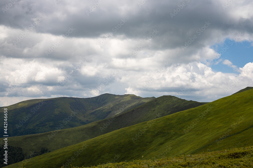 landscape with mountains and clouds landscape with mountains and clouds
