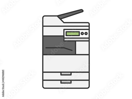 オフィス用プリンターのイラスト