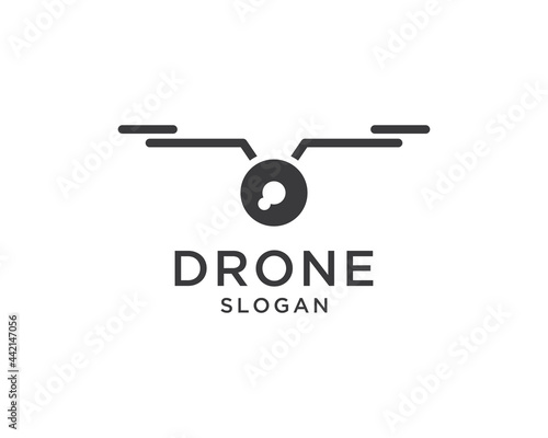 drone logo vector simple design template photo