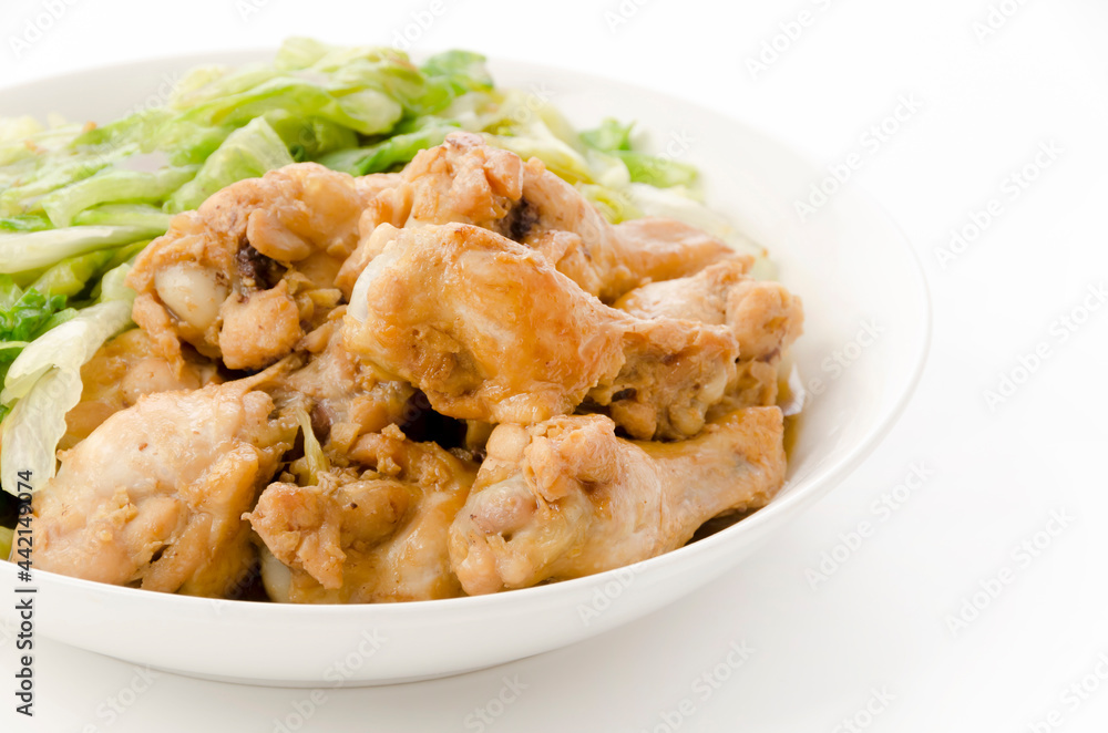 鶏手羽元とレタスの煮物 鶏手羽元とレタスの煮物