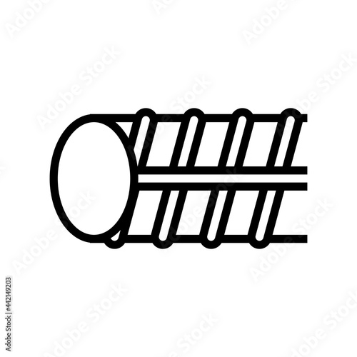 epoxy coated fittings line icon vector. epoxy coated fittings sign. isolated contour symbol black illustration