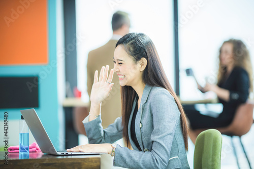 portrait of young asian woman person smiling, beautiful female pretty are happy and attractive with cheerful face, lady girl business confidence smile and have a fresh face