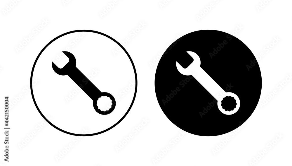Wrench icon set. repair icon vector. tools icon vector Wrench icon set. repair icon vector. tools icon vector