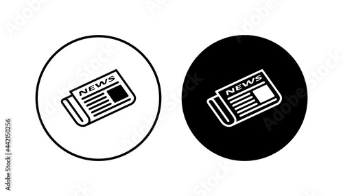 Newspaper icon set. news paper vector sign