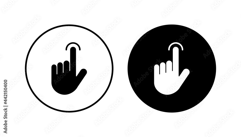 Fototapeta premium Hand cursor icon set. cursor icon vector. hand cursor icon click