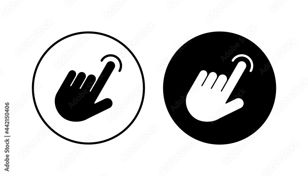 Hand click icon set. pointer icon vector. hand cursor icon vector Hand click icon set. pointer icon vector. hand cursor icon vector