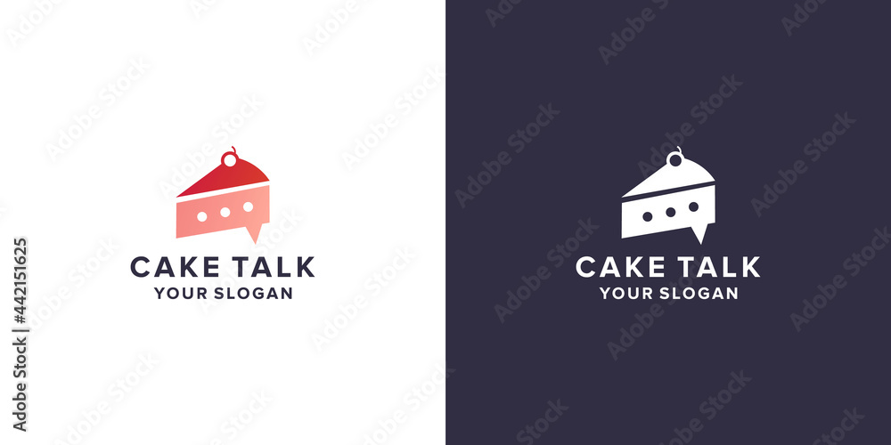 cake with talk logo design cake with talk logo design
