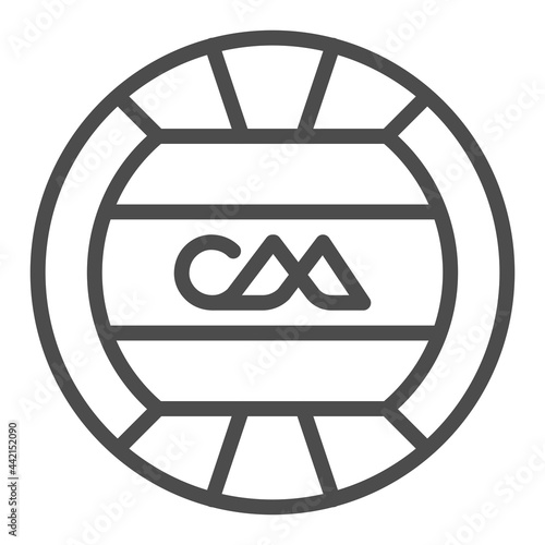 Gaelic football, square line vector icon.