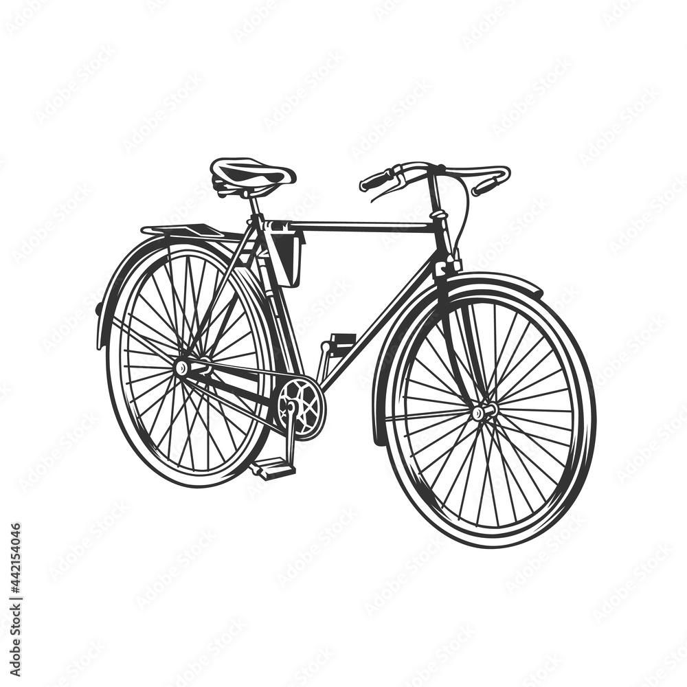 Vintage cycling illustration.