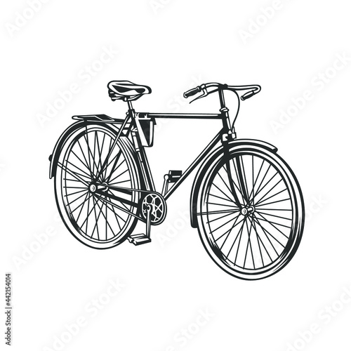 Vintage cycling illustration.